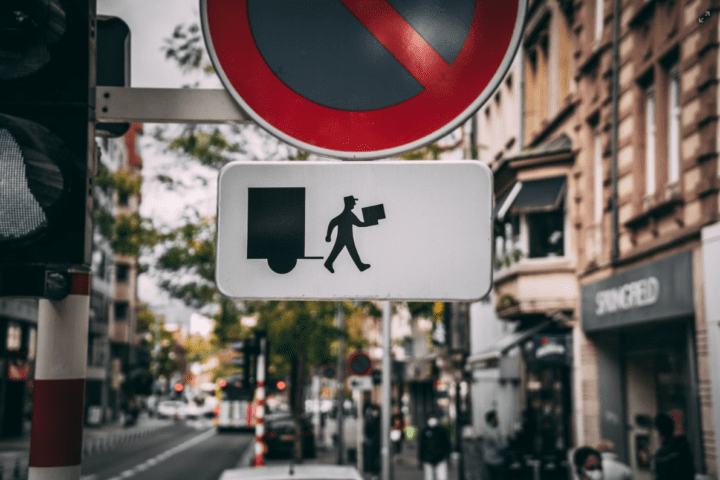 Postman Package with a sign street