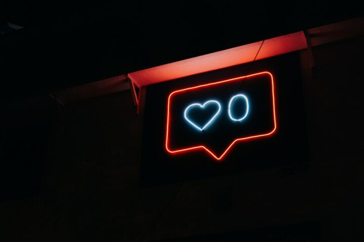 Neon instagram like sign