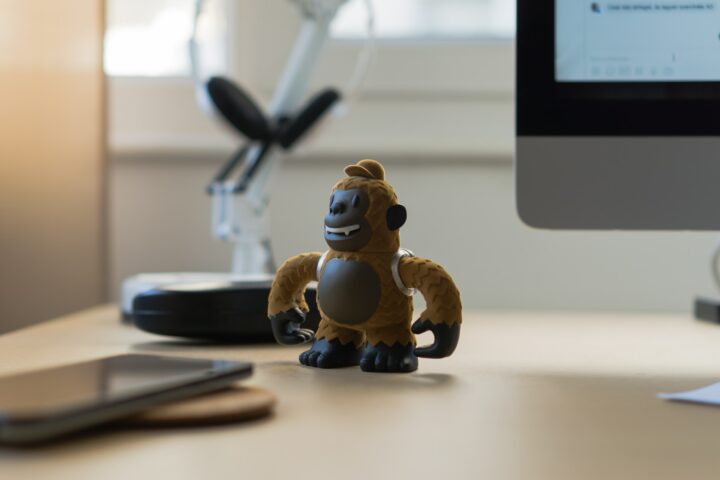 A monkey figurine