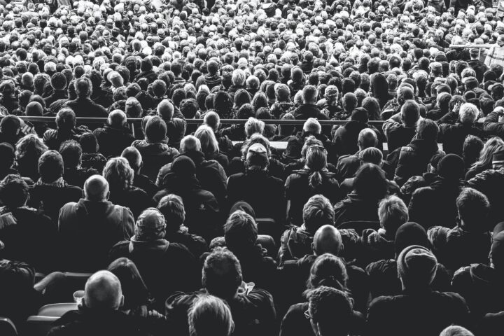 Crowd sitting