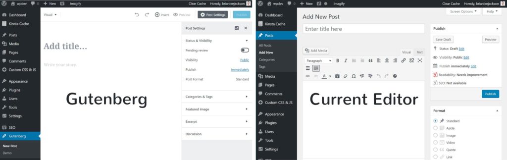 Gutenberg editor