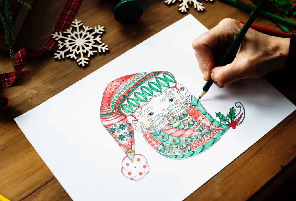 santa drawing